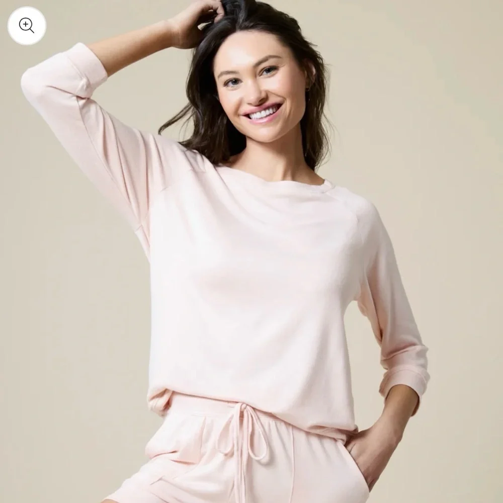 Soft Pink Pajama Set with Relaxed Fit